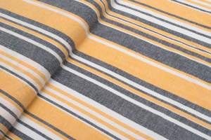 Len z wiskozą w paski / żółty, szary, biały