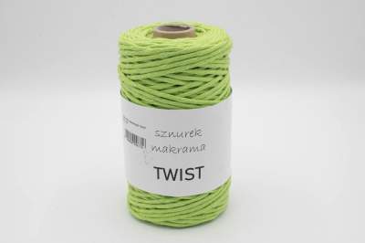 SZNUREK DO MAKRAMY TWIST BAWEŁNIANY KOL.  034 LIMONKA