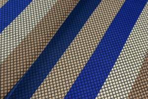 Dzianina jersey ity wzór geometryczny beżowy/niebieski