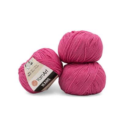 WŁÓCZKA YARNART JEANS 42 INTENSYWNY RÓŻ