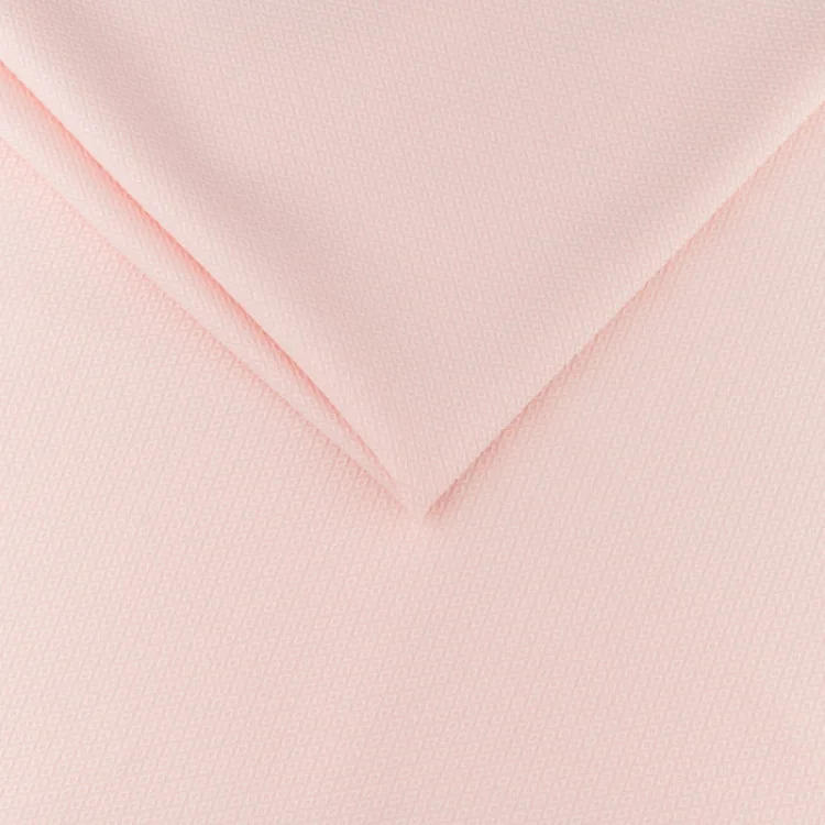 Tkanina żakard wzór małe romby kolor pastelowy róż