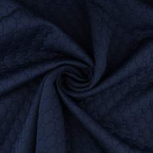 Dzianina wzór geometryczny kolor granatowy