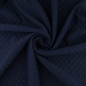 Dzianina wzór geometryczny kolor granatowy