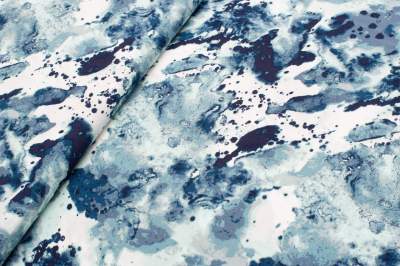 Tkanina wiskoza tie dye granatowy