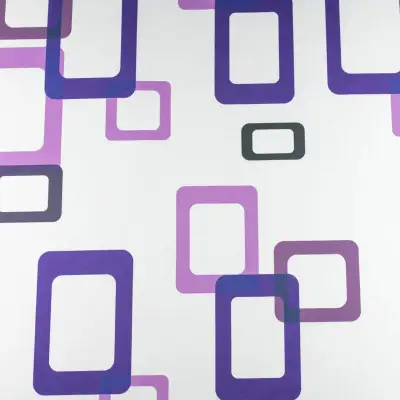 Tkanina na zasłony wzór geometryczny kolor fioletowy