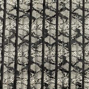 Dzianina falbanka wzór skóra węża kolor beżowo czarny