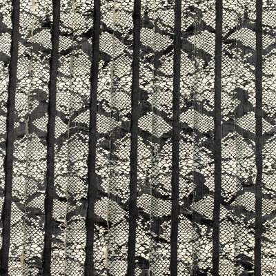 Dzianina falbanka wzór skóra węża kolor beżowo czarny