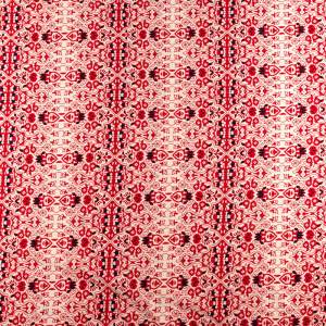 Tkanina silki wzór orientalny kolor czerwony