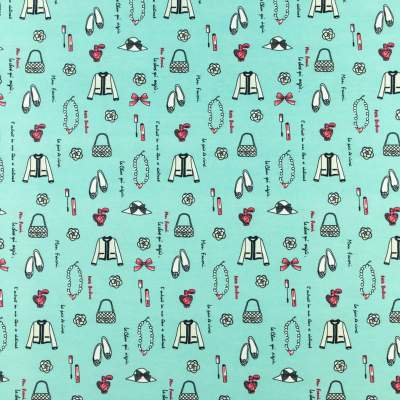 Tkanina silki wzór części garderoby kolor ciemny miętowy