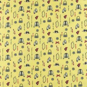 Tkanina silki wzór części garderoby kolor żółty