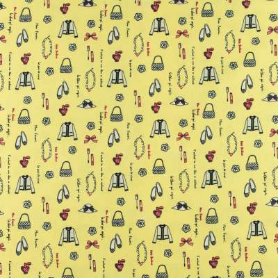 Tkanina silki wzór części garderoby kolor żółty