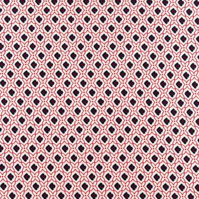 Tkanina silki wzór orientalny czerwony