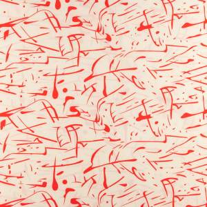 Tkanina silki wzór czerwony splash