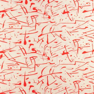 Tkanina silki wzór czerwony splash