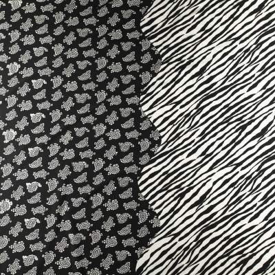 Dzianina jersey ity wzór zebra brokat kolor czarno biały KUPON 100 cm