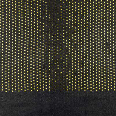 Dzianina na sukienki wzór złote kropki kolor czarny