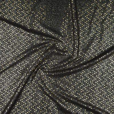 Dzianina na sukienki wzór złote kropki