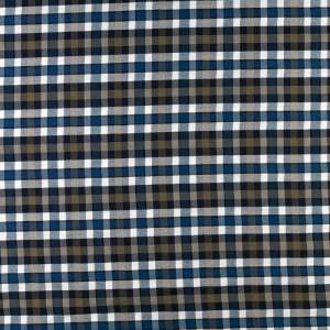 Tkanina krata kolor ciemny turkusowo beżowy