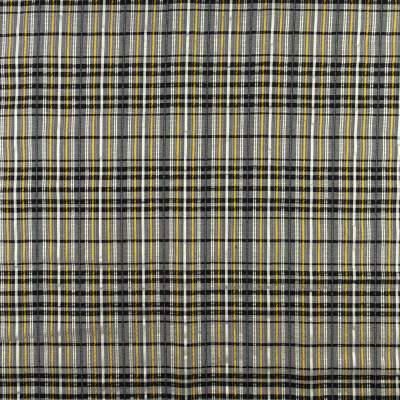 Tkanina krata złota nitka kolor szary