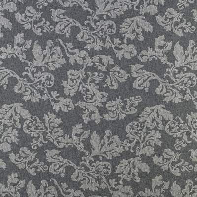 Dzianina Punto wzór kwiaty kolor szary