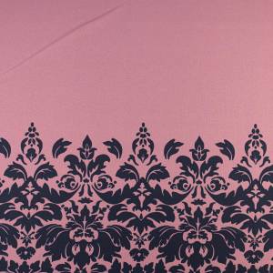 Dzianina Punto wzór border kolor eozynowy różowy