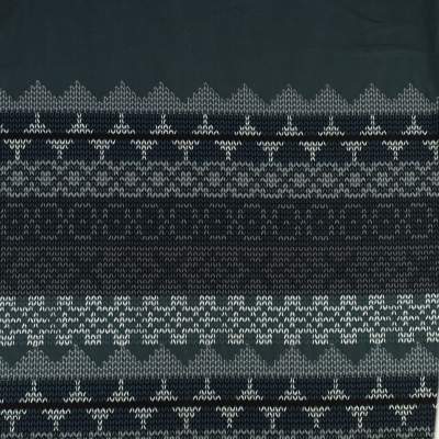 Dzianina Punto wzór border jednostronny kolor ciemny szary