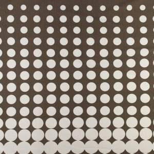 Dzianina Punto wzór grochy kolor brązowy