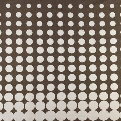 Dzianina Punto wzór grochy kolor brązowy