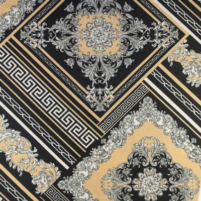 Dzianina Punto wzór ornamenty kolor beżowo szary