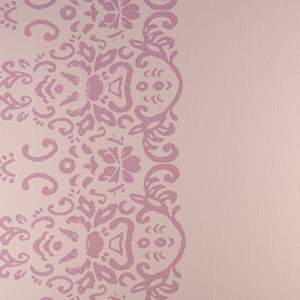 Dzianina Punto wzór ornamenty kolor jasny różowy KUPON 100 cm