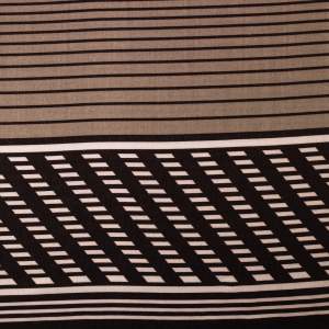 Dzianina Punto wzór pasy kolor brązowy