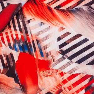 Tkanina Silki Wzór Pasy Mazany kolor czerwony 