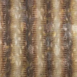 Tkanina szyfon haftowany wzór skóra krokodyla kolor brązowy