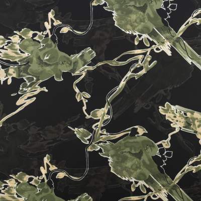 Tkanina szyfon wzór abstrakcyjny kolor czarny