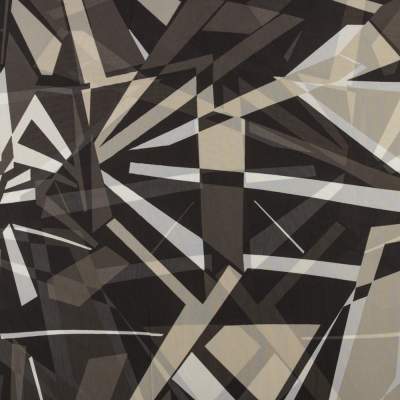 Tkanina szyfon wzór geometryczna abstrakcja kolor brązowy