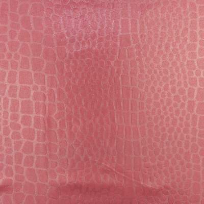 Tkanina szyfon wzór połyskująca skóra krokodyla kolor jasny koralowy
