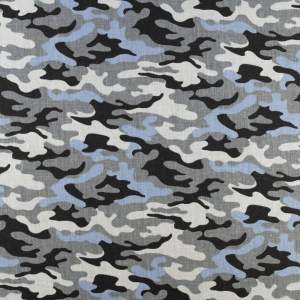 Tkanina Bawełna wzór moro kolor szary