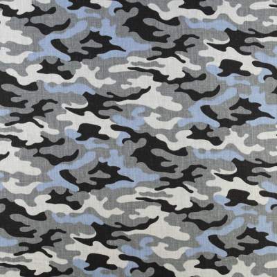 Tkanina Bawełna wzór moro kolor szary