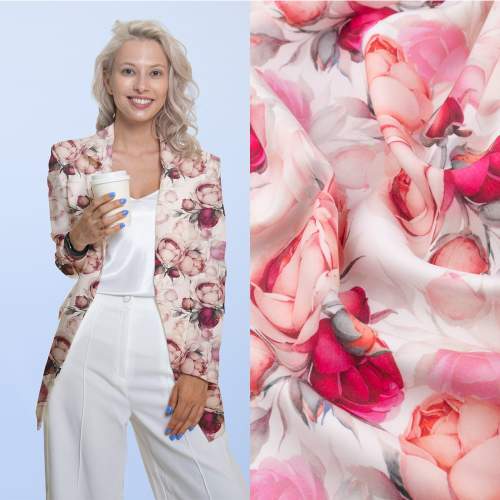 Barbie Marchiano wzór kwiat peonia kolor kremowy