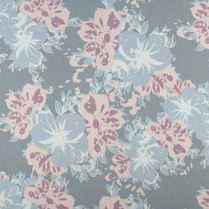 Tkanina Barbie wzór kwiaty kolor jasny szary