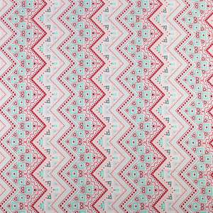 Tkanina Barbie wzór aztecki kolor jasny różowy