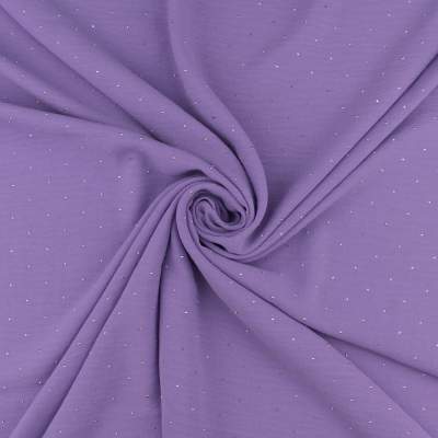 Tkanina American Krepa z cyrkoniami kolor jasny fioletowy