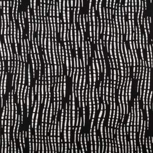 Tkanina Wiskoza – wzór podłużne cętki, kolor czarny