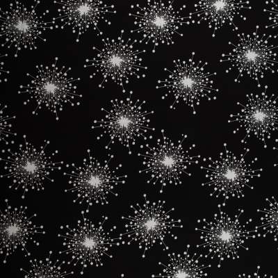 Tkanina Wiskoza – wzór abstrakcyjny, kolor czarny