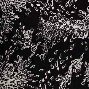 Tkanina Wiskoza wzór abstrakcyjny kolor czarny
