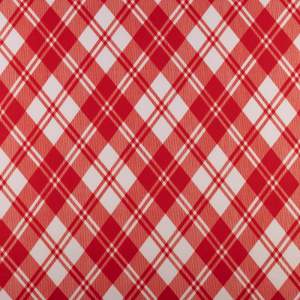 Dzianina Jersey ITY wzór geometryczny kolor biało czerwony