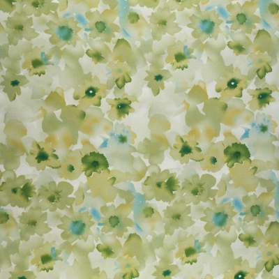 Tkanina Wiskoza – wzór kwiaty, kolor zielony