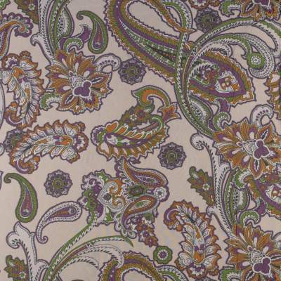 Tkanina Szyfon wzór paisley kolor bladoróżowy