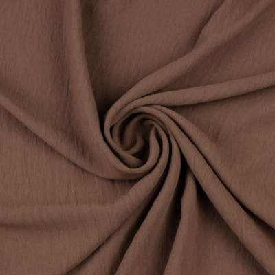 Tkanina American Krepa kolor brązowy