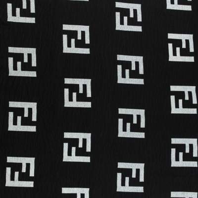 American krepa wzór typu fendi kolor czarny